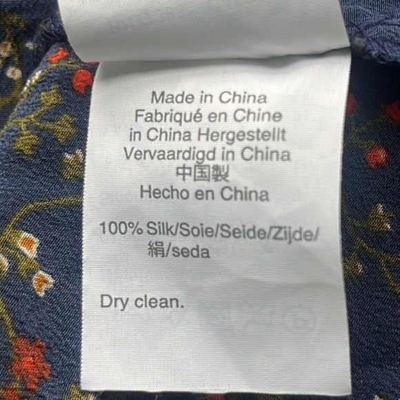 Madewell Silk Stanza Ruffle Hem Top Moonless
Ditsy Floral Blouse Shirt 100% Silk - Picture 4 of 7